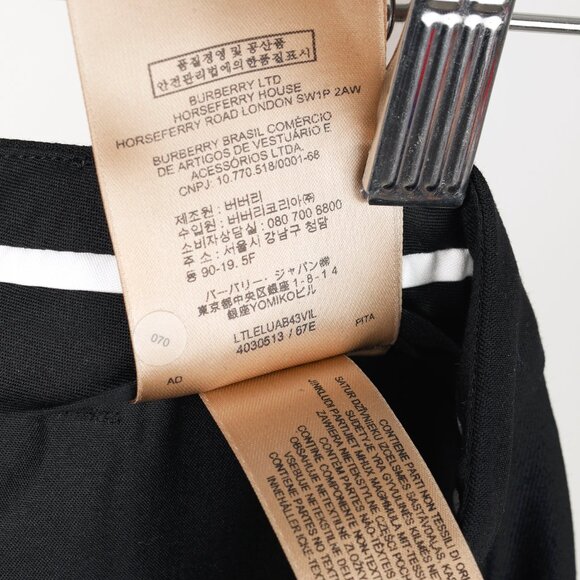Burberry Black Stretch-Wool Straight-Leg Trousers - Picture 12 of 13